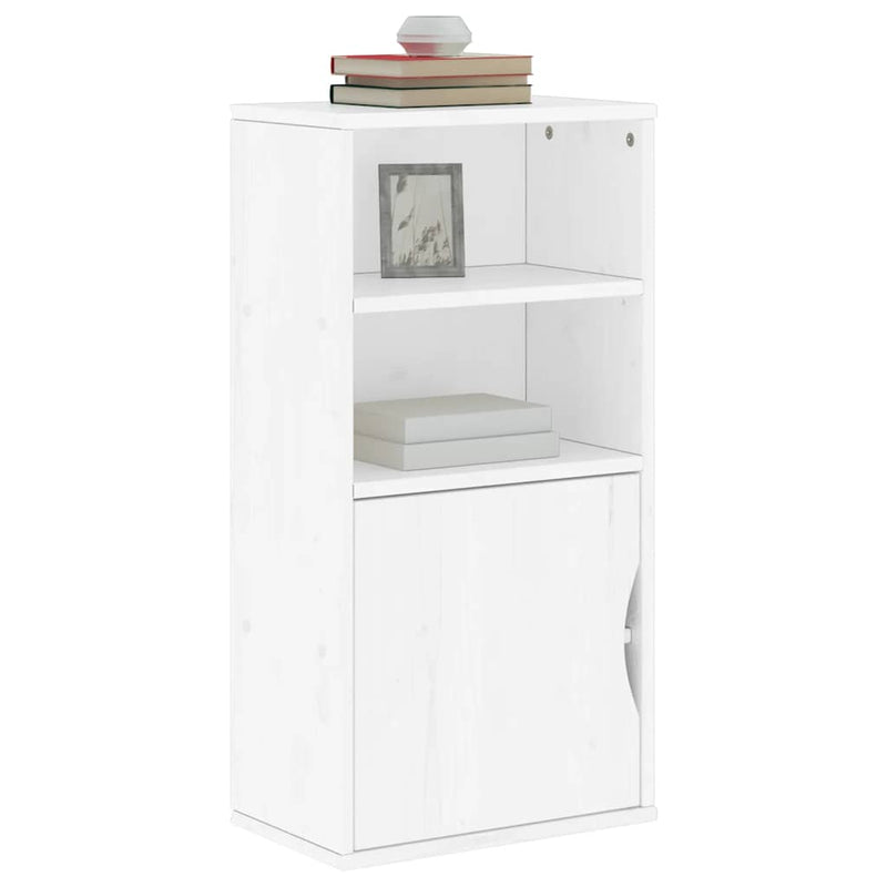 vidaXL oldalsó szekrény ODDA fehér 40x24x79 cm tömörfa fenyőfa
