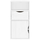 vidaXL ODDA tömörfa fenyőfa oldalsó szekrény fiókkal fehér 40x24x79 cm