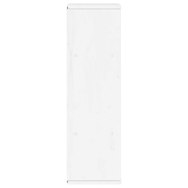 vidaXL ODDA tömörfa fenyőfa oldalsó szekrény fiókkal fehér 40x24x79 cm