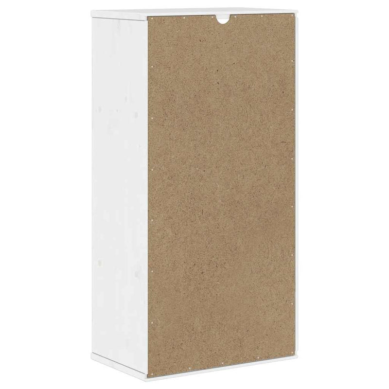 vidaXL oldalsó szekrény ODDA fehér 40x24x79 cm tömörfa fenyőfa