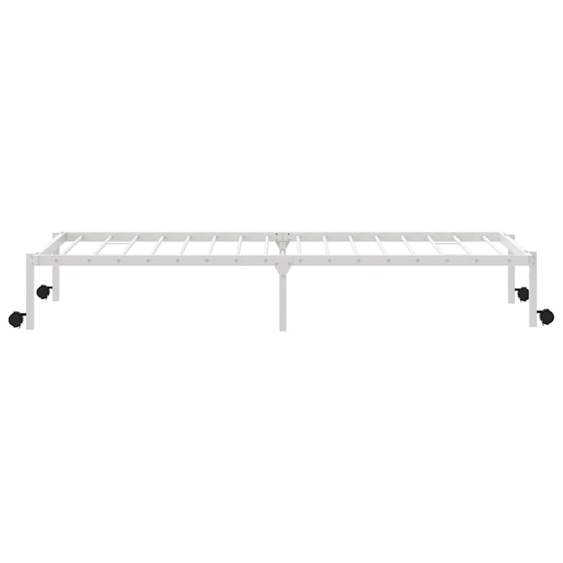 vidaXL fehér acél ágykeret matrac nélkül összecsukható 80x200 cm