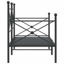 vidaXL fekete acél kanapéágy matrac nélkül 75 x 190 cm