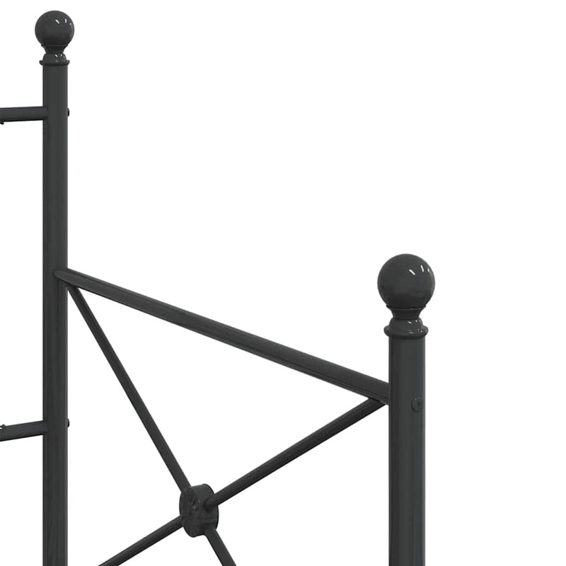 vidaXL fekete acél kanapéágy matrac nélkül 75 x 190 cm