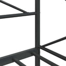 vidaXL fekete acél kanapéágy matrac nélkül 75 x 190 cm