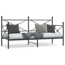 vidaXL fekete acél kanapéágy matrac nélkül 75 x 190 cm