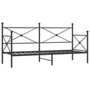 vidaXL kanapéágy matrac nélkül fekete 80x200 cm acél
