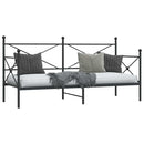 vidaXL kanapéágy matrac nélkül fekete 80x200 cm acél