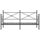 vidaXL kanapéágy matrac nélkül fekete 80x200 cm acél