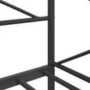 vidaXL kanapéágy matrac nélkül fekete 80x200 cm acél