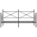 vidaXL kanapéágy matrac nélkül fekete 90x200 cm acél