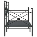 vidaXL kanapéágy matrac nélkül fekete 90x200 cm acél