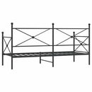 vidaXL kanapéágy matrac nélkül fekete 90x200 cm acél