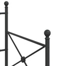 vidaXL kanapéágy matrac nélkül fekete 90x200 cm acél