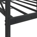 vidaXL kanapéágy matrac nélkül fekete 90x200 cm acél