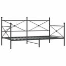 vidaXL kanapéágy matrac nélkül fekete 100x190 cm acél