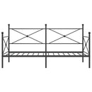 vidaXL kanapéágy matrac nélkül fekete 100x190 cm acél