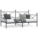 vidaXL kanapéágy matrac nélkül fekete 100x190 cm acél