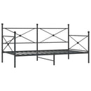 vidaXL kanapéágy matrac nélkül fekete 100x200 cm acél