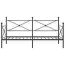 vidaXL kanapéágy matrac nélkül fekete 100x200 cm acél