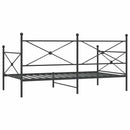 vidaXL kanapéágy matrac nélkül fekete 100x200 cm acél