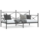 vidaXL kanapéágy matrac nélkül fekete 100x200 cm acél
