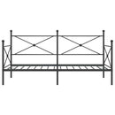 vidaXL kanapéágy matrac nélkül fekete 107x203 cm acél