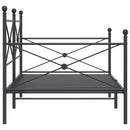 vidaXL kanapéágy matrac nélkül fekete 107x203 cm acél