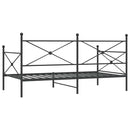 vidaXL kanapéágy matrac nélkül fekete 107x203 cm acél