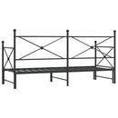 vidaXL fekete acél kihúzható kanapéágy matrac nélkül 75x190 cm