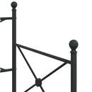 vidaXL fekete acél kihúzható kanapéágy matrac nélkül 75x190 cm