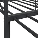 vidaXL fekete acél kihúzható kanapéágy matrac nélkül 75x190 cm