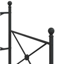 vidaXL kihúzható kanapéágy matrac nélkül fekete 80x200 cm acél