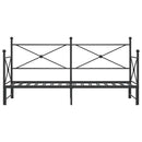 vidaXL kihúzható kanapéágy matrac nélkül fekete 90x190 cm acél