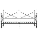 vidaXL kihúzható kanapéágy matrac nélkül fekete 90x200 cm acél