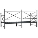 vidaXL kihúzható kanapéágy matrac nélkül fekete 90x200 cm acél