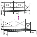vidaXL kihúzható kanapéágy matrac nélkül fekete 90x200 cm acél
