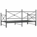 vidaXL kihúzható kanapéágy matrac nélkül fekete 100x190 cm acél