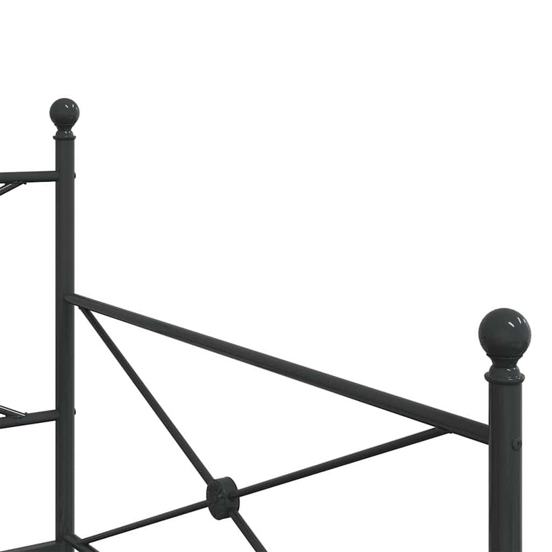 vidaXL kihúzható kanapéágy matrac nélkül fekete 100x190 cm acél