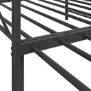 vidaXL kihúzható kanapéágy matrac nélkül fekete 100x190 cm acél