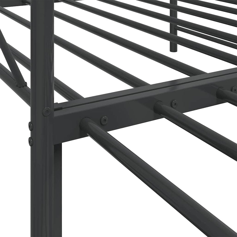 vidaXL kihúzható kanapéágy matrac nélkül fekete 100x190 cm acél