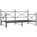 vidaXL kihúzható kanapéágy matrac nélkül fekete 100x200 cm acél