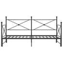 vidaXL kihúzható kanapéágy matrac nélkül fekete 100x200 cm acél