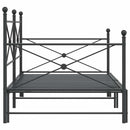 vidaXL kihúzható kanapéágy matrac nélkül fekete 100x200 cm acél