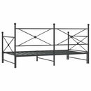 vidaXL kihúzható kanapéágy matrac nélkül fekete 100x200 cm acél
