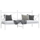 vidaXL kanapéágy matrac nélkül fehér 90x200 cm acél