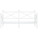 vidaXL kanapéágy matrac nélkül fehér 90x200 cm acél