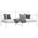 vidaXL kanapéágy matrac nélkül fehér 100x200 cm acél