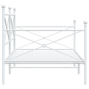 vidaXL kanapéágy matrac nélkül fehér 100x200 cm acél