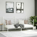 vidaXL kanapéágy matrac nélkül fehér 107x203 cm acél