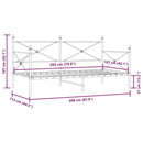 vidaXL kanapéágy matrac nélkül fehér 107x203 cm acél